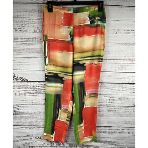Natori Pants Women's Size M  Abstract Print Pull On Pocket Lounge Cropped Casual